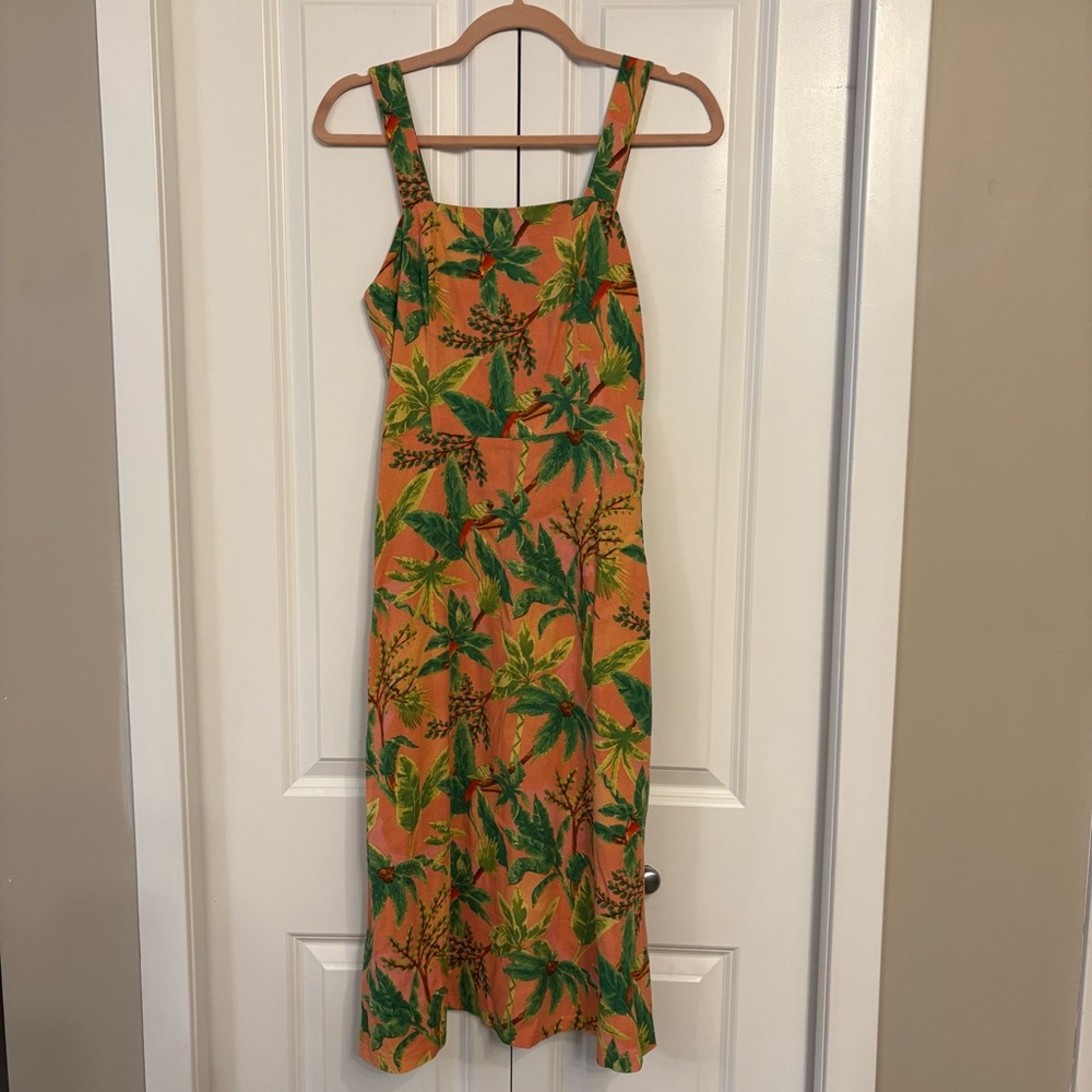 Monteau Orange Square Neck Sundress
